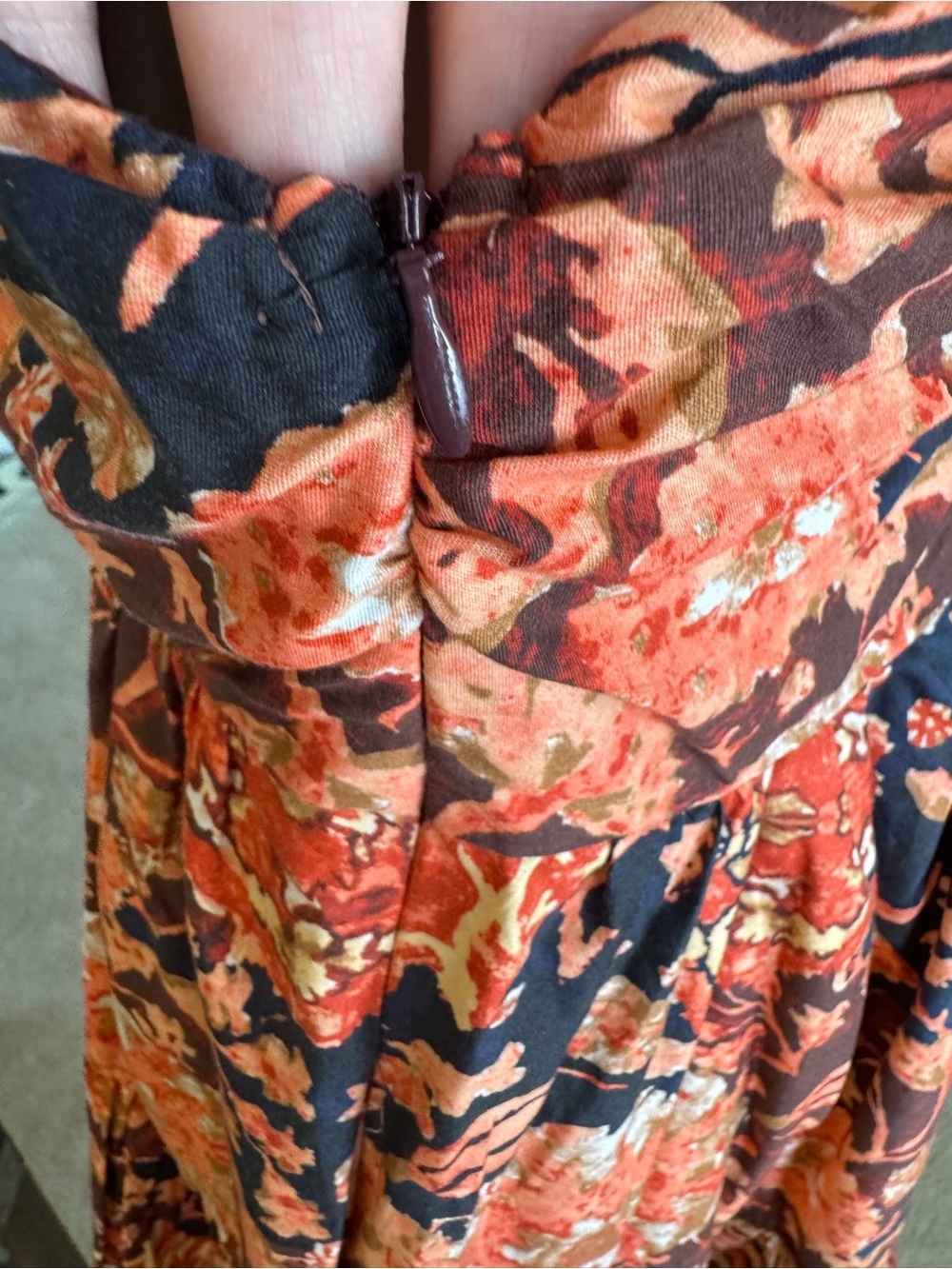 Anthropologie Printed V-Neck BabyDoll Dress - size 8 - Picture 11 of 14